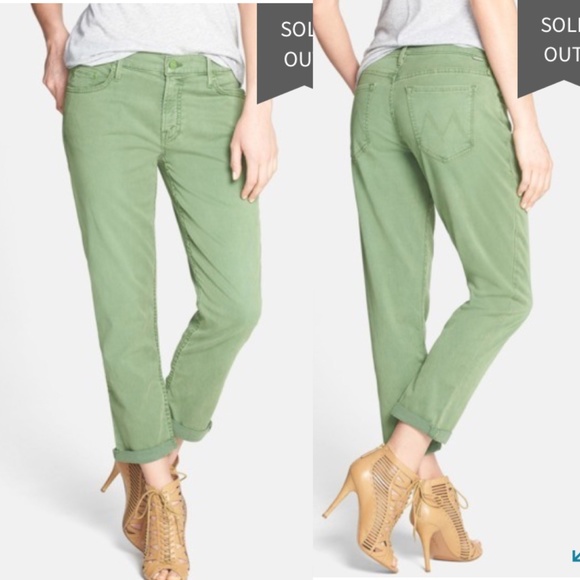 mother the dropout boyfriend green jeans sz 29 - Picture 1 of 8